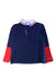 A Navy Long Sleeve Polos from Jacadi in size 6T for boy. (Front View)