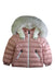A Pink Puffer/Quilted Coats & Outerwear from Moncler in size 4T for girl. (Front View)
