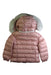 A Pink Puffer/Quilted Coats & Outerwear from Moncler in size 4T for girl. (Back View)