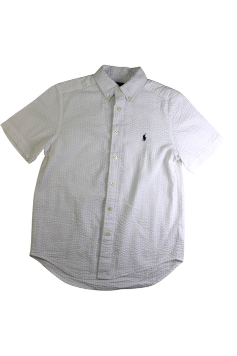 A White Short Sleeve Shirts from Polo Ralph Lauren in size 10Y for boy. (Front View)