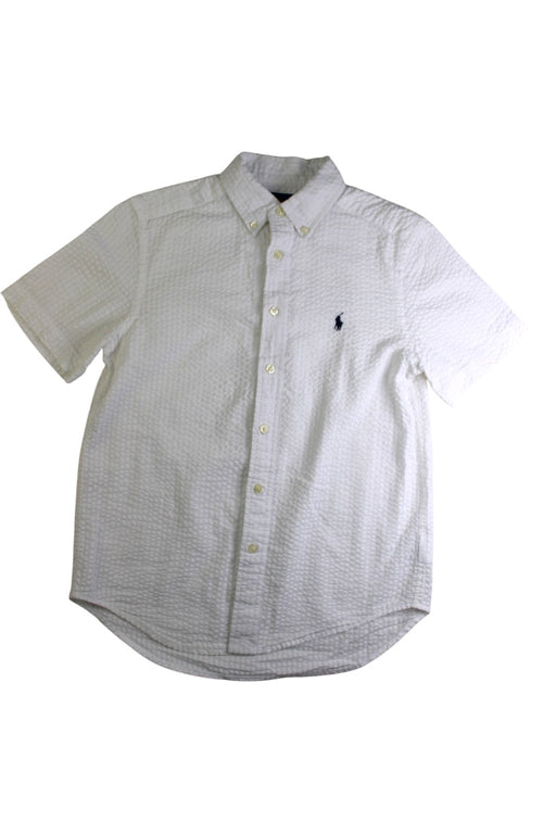 A White Short Sleeve Shirts from Polo Ralph Lauren in size 10Y for boy. (Front View)