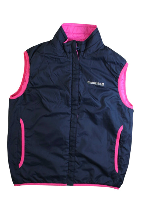 A Pink Outerwear Vests from Mont-bell in size 7Y for girl. (Back View)