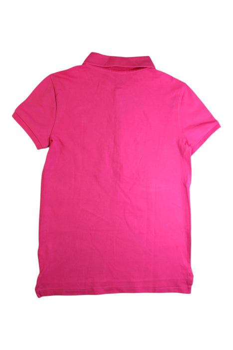 A Pink Short Sleeve Polos from Polo Ralph Lauren in size 12Y for girl. (Back View)