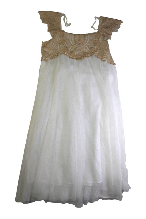 A Ivory Sleeveless Dresses from Monsoon in size 9Y for girl. (Front View)