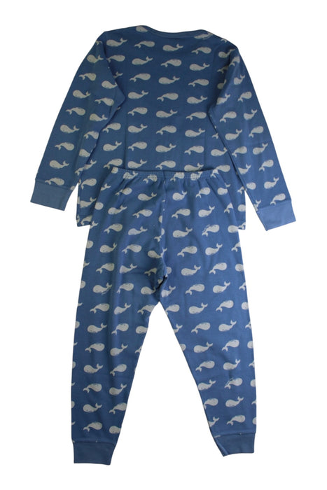 A Blue Pyjama Sets from Petit Bateau in size 6T for boy. (Back View)