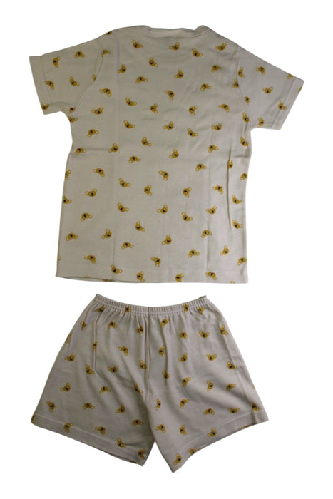 A White Shorts Sets from Petit Bateau in size 6T for boy. (Back View)