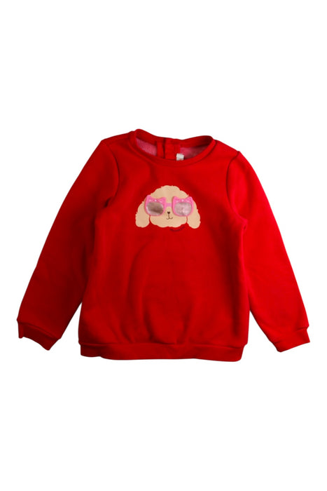 A Red Crewneck Sweatshirts from Momonittu in size 6T for girl. (Front View)