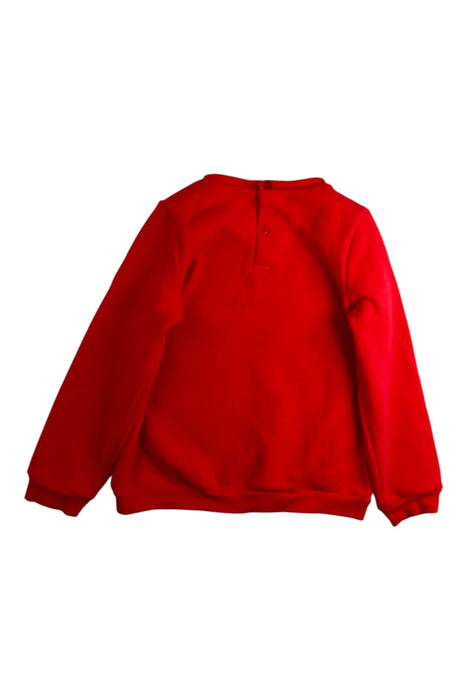 A Red Crewneck Sweatshirts from Momonittu in size 6T for girl. (Back View)