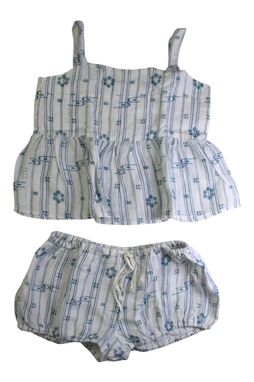 A Blue Shorts Sets from Caramel in size 6T for girl. (Front View)