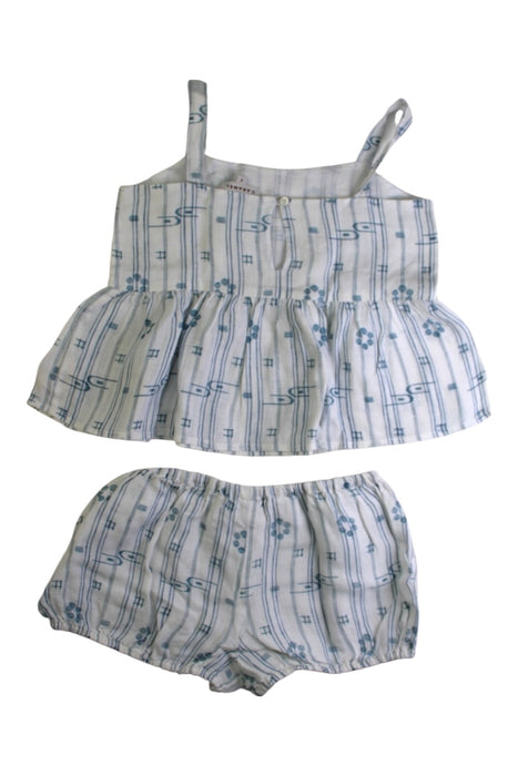 A Blue Shorts Sets from Caramel in size 6T for girl. (Back View)