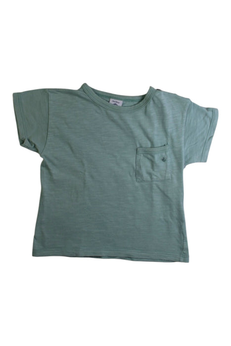 A Green Short Sleeve T Shirts from Petit Bateau in size 18-24M for boy. (Front View)