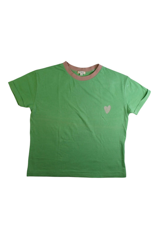 A Green Short Sleeve T Shirts from Marlot Paris in size 6T for girl. (Front View)