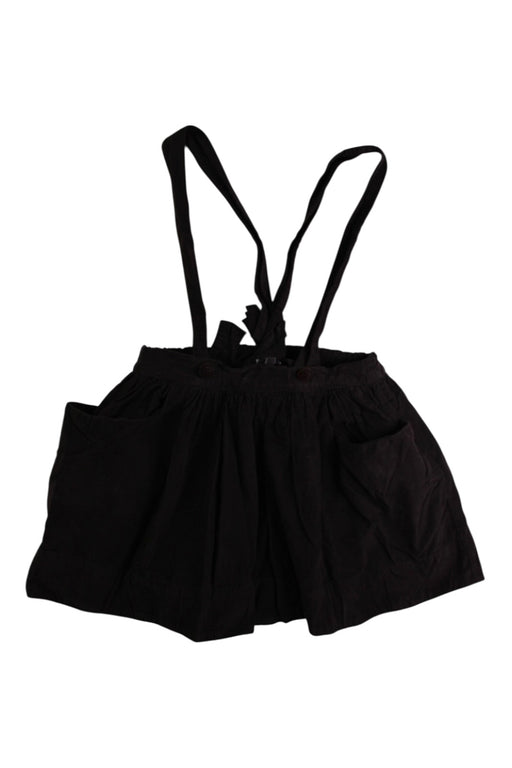 A Black Overall Dresses from Bonton in size 6T for girl. (Front View)