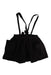 A Black Overall Dresses from Bonton in size 6T for girl. (Front View)