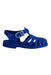 A Blue Sandals from Meduse in size 3T for girl. (Front View)