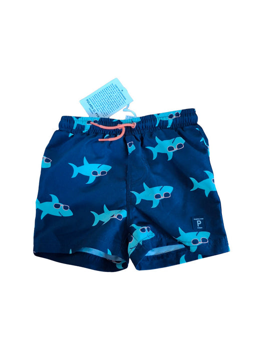 A Blue Swim Shorts from Polarn O. Pyret in size 6-12M for boy. (Front View)