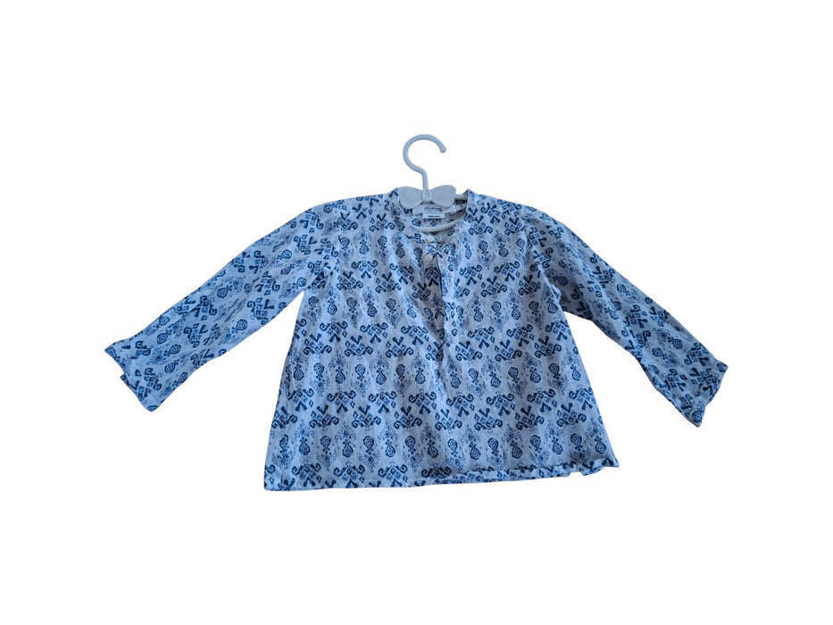 A Blue Long Sleeve Shirts from Bonpoint in size 12-18M for girl. (Front View)