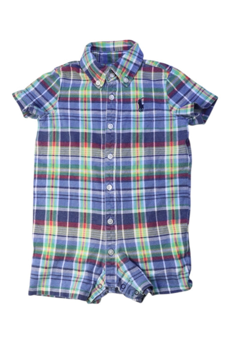 A Multicolour Short Sleeve Rompers from Ralph Lauren in size 6-12M for boy. (Front View)