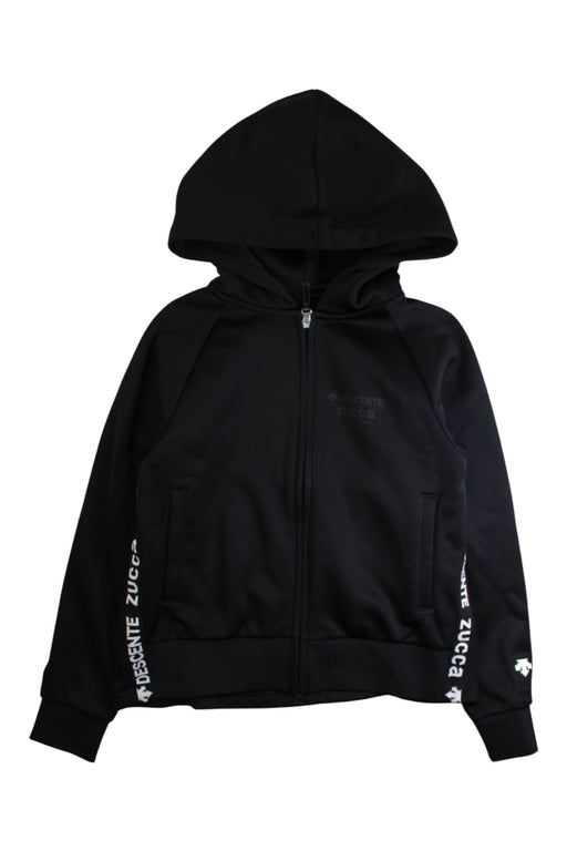 A Black Lightweight Jackets from Descente in size 14Y for girl. (Front View)