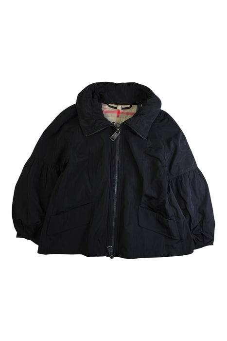 A Navy Lightweight Jackets from Burberry in size 14Y for girl. (Front View)