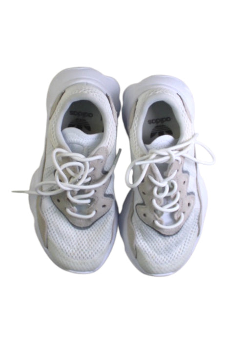 A White Sneakers from Adidas in size 3T for boy. (Back View)