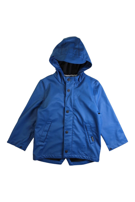 A Blue Rain Jackets from Gosoaky in size 2T for boy. (Front View)