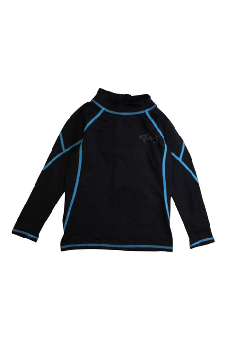 A Black Rash Guards from Aquasport in size 2T for boy. (Front View)
