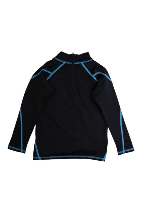 A Black Rash Guards from Aquasport in size 2T for boy. (Back View)