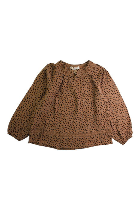 A Brown Long Sleeve Tops from Jessica Simpson in size 6T for girl. (Front View)