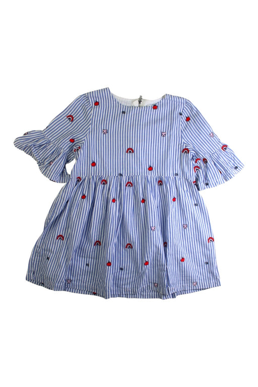A Blue Long Sleeve Dresses from Seed in size 4T for girl. (Front View)