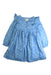A Blue Long Sleeve Dresses from Mothercare in size 4T for girl. (Front View)