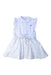 A Blue Sleeveless Dresses from Petit Bateau in size 4T for girl. (Front View)