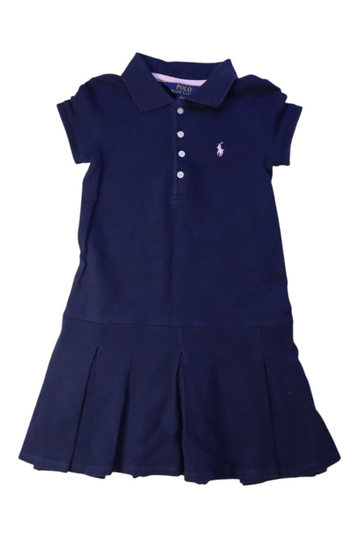 A Navy Short Sleeve Dresses from Polo Ralph Lauren in size 4T for girl. (Front View)