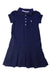 A Navy Short Sleeve Dresses from Polo Ralph Lauren in size 4T for girl. (Front View)