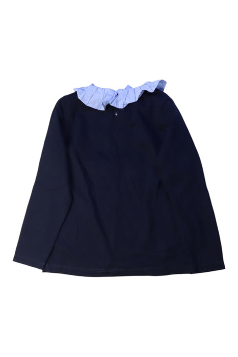 A Navy Long Sleeve Tops from Jacadi in size 4T for girl. (Back View)