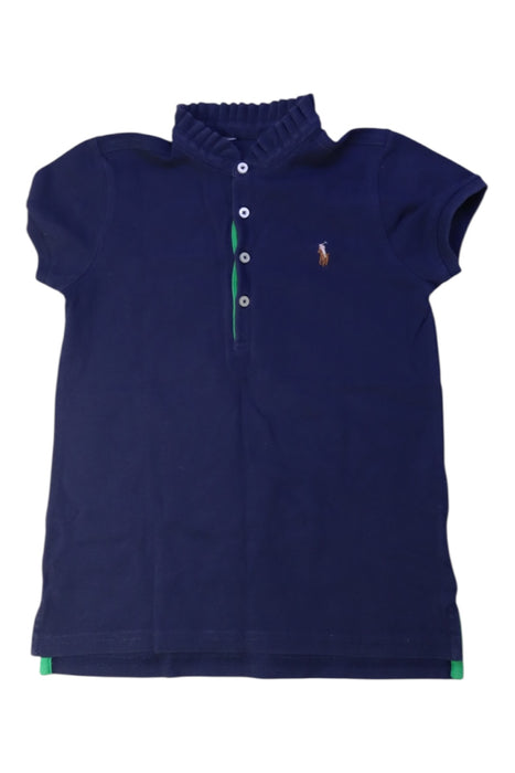A Navy Short Sleeve Polos from Polo Ralph Lauren in size 4T for girl. (Front View)
