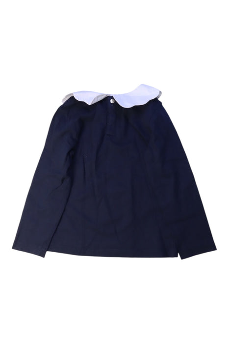 A Navy Long Sleeve Tops from Jacadi in size 4T for girl. (Back View)