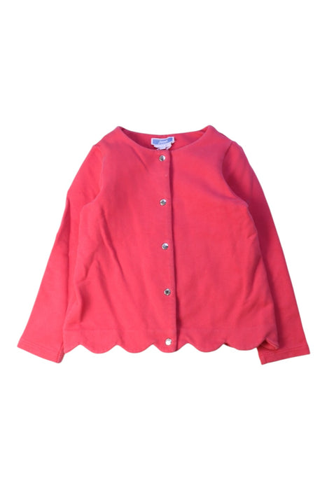 A Red Cardigans from Jacadi in size 4T for girl. (Front View)