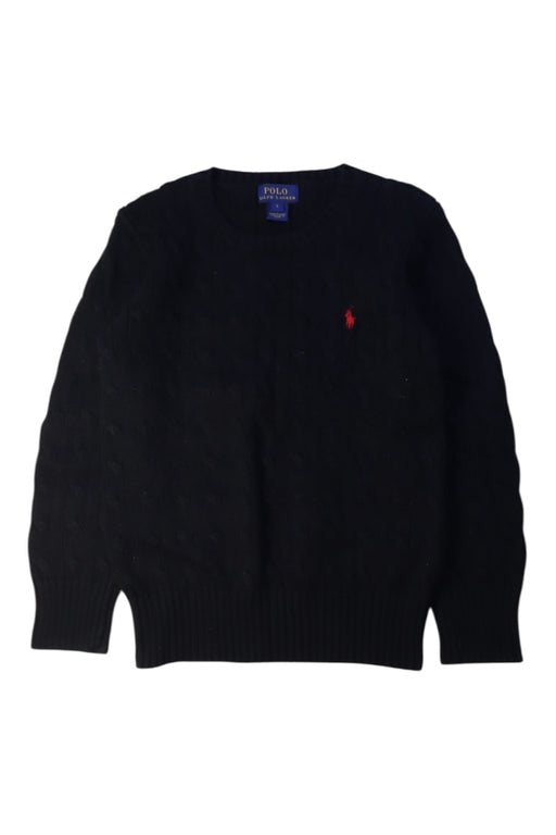 A Black Knit Sweaters from Polo Ralph Lauren in size 7Y for boy. (Front View)