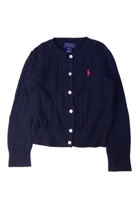 A Navy Cardigans from Polo Ralph Lauren in size 4T for girl. (Front View)