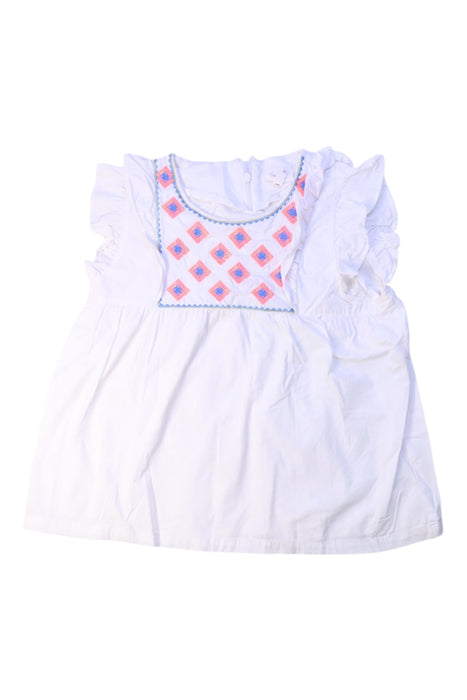 A White Sleeveless Tops from Seed in size 8Y for girl. (Front View)