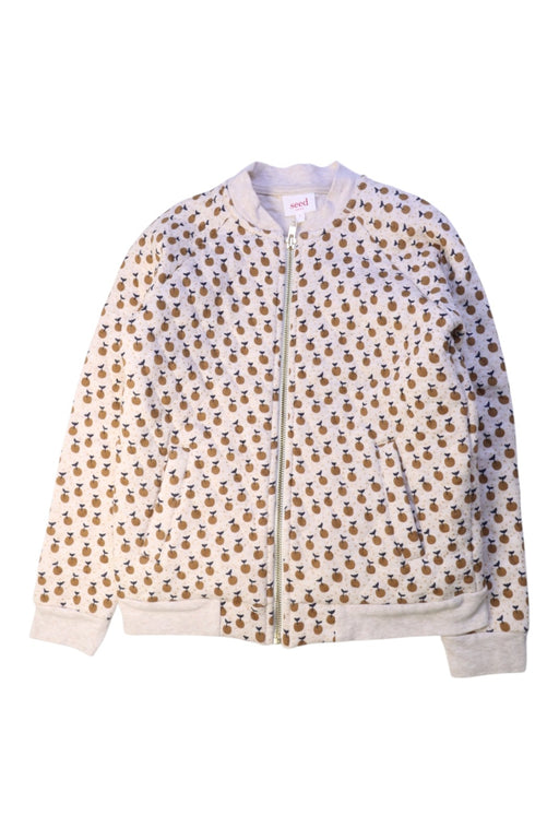 A White Lightweight Jackets from Seed in size 7Y for girl. (Front View)