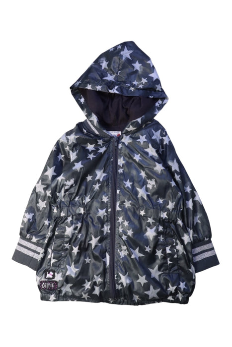 A Navy Rain Jackets from Chipie in size 2T for girl. (Front View)