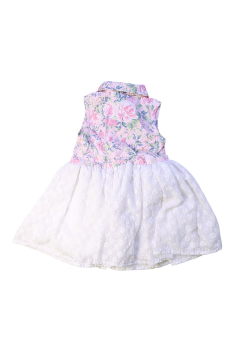A Pink Sleeveless Dresses from Little Lass in size 2T for girl. (Back View)