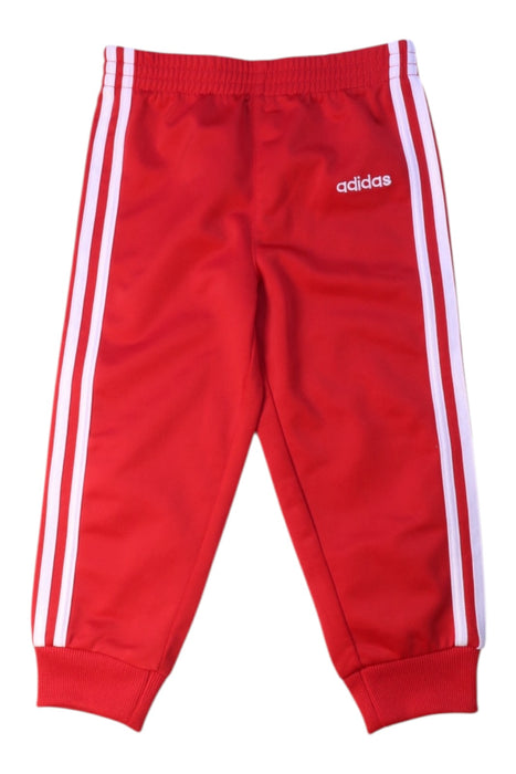 A Red Sweatpants from Adidas in size 2T for neutral. (Front View)
