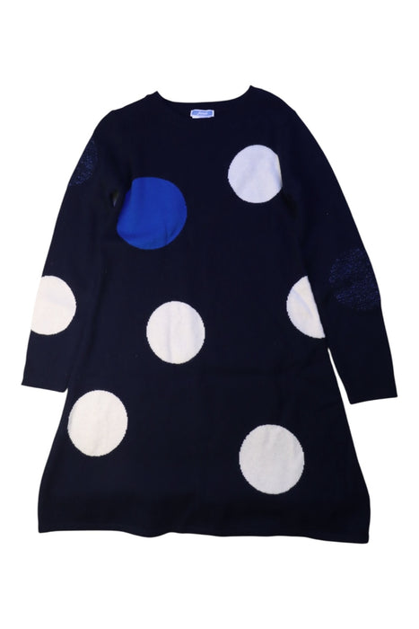 A Navy Sweater Dresses from Jacadi in size 10Y for girl. (Front View)