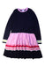 A Navy Long Sleeve Dresses from Jacadi in size 10Y for girl. (Front View)
