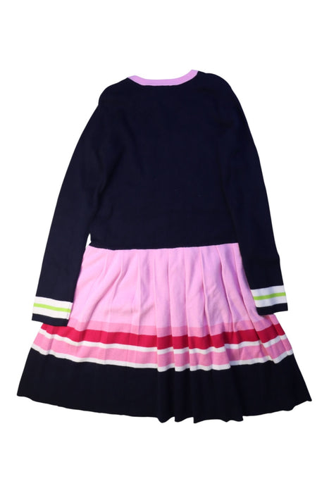 A Navy Long Sleeve Dresses from Jacadi in size 10Y for girl. (Back View)