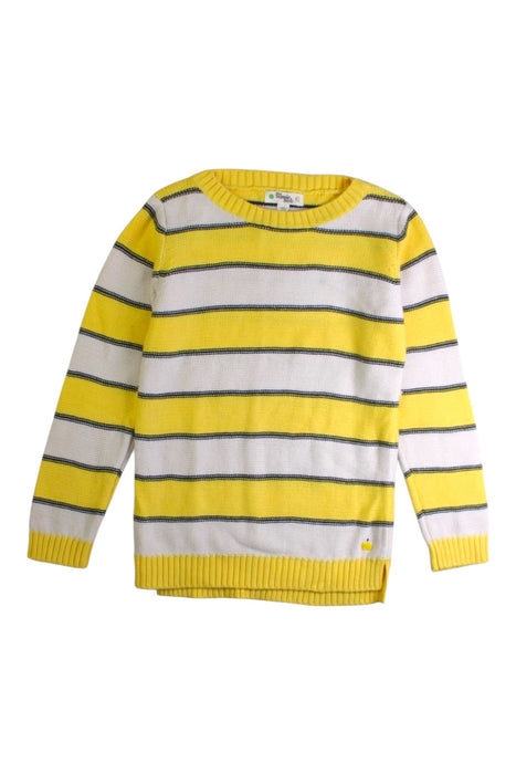 A Yellow Knit Sweaters from The Bonnie Mob in size 6T for girl. (Front View)