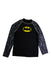 A Black Rash Guards from Zoggs in size 10Y for boy. (Front View)